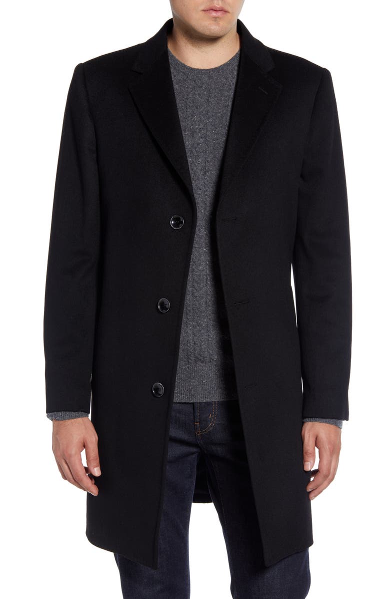 Nordstrom Signature Darien Solid Cashmere Overcoat, Main, color, 