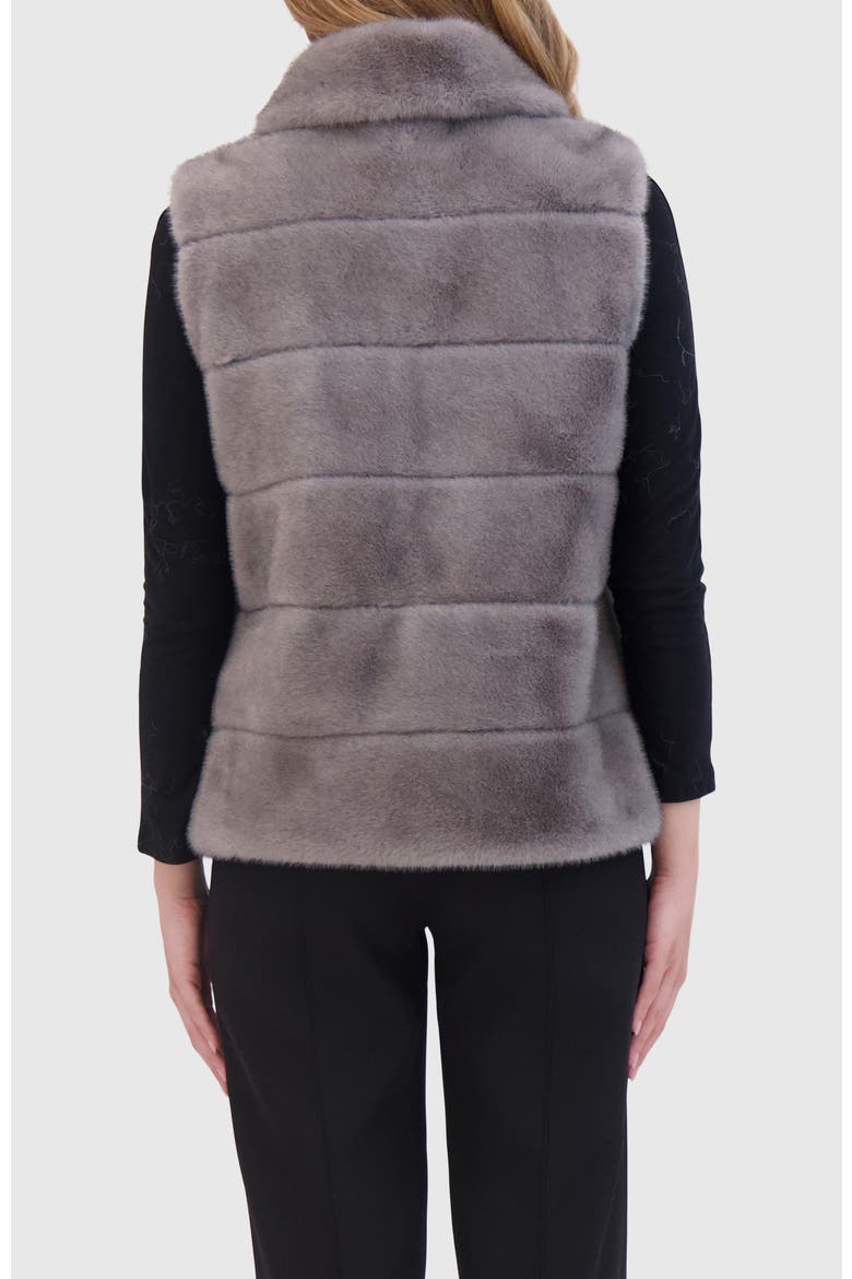 Fur-Free Mink Faux Fur Vest, Alternate, color, DARK GRAY