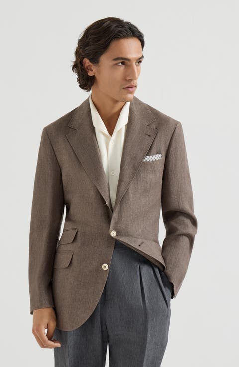 Linen deconstructed blazer