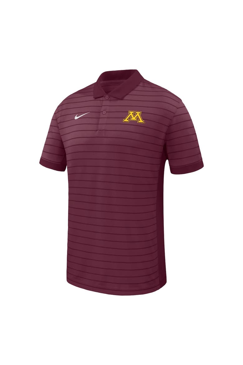 Men's Nike Maroon Minnesota Golden Gophers 2025 Early Season Coaches Sideline Victory Stripe Performance Polo, Alternate, color, Maroon