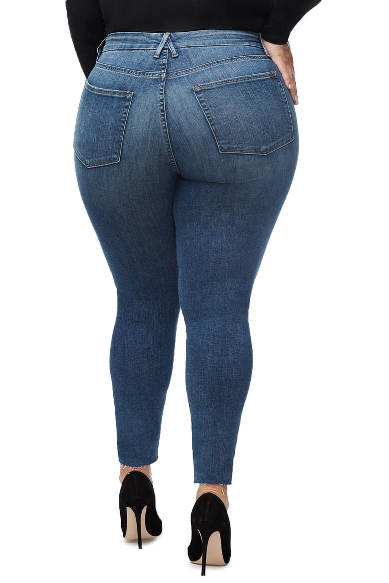 Good Legs High Waist Raw Hem Skinny Jeans, Alternate, color, BLUE282