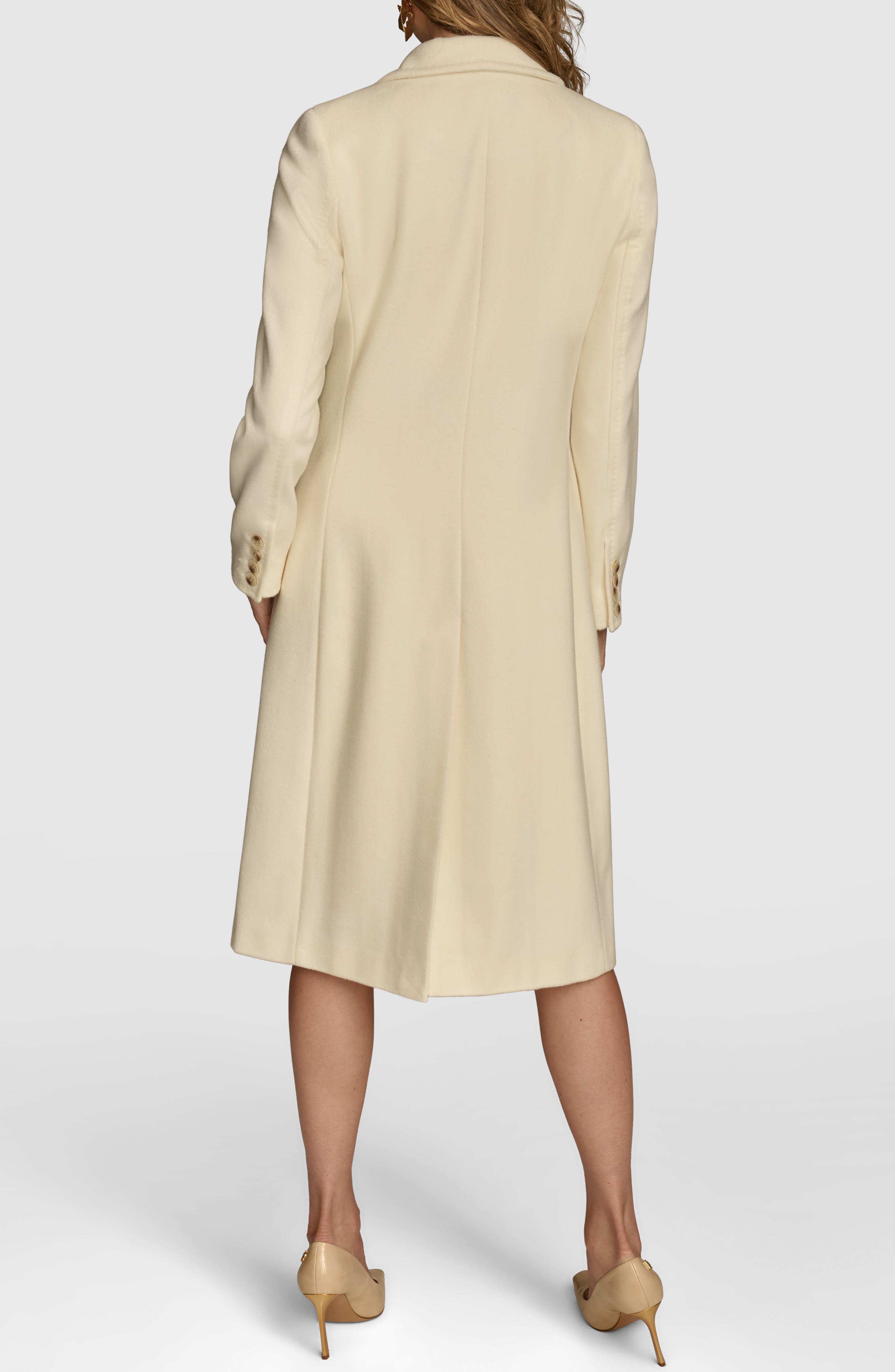 Tailored Double Breasted Wool Blend Coat - image 2