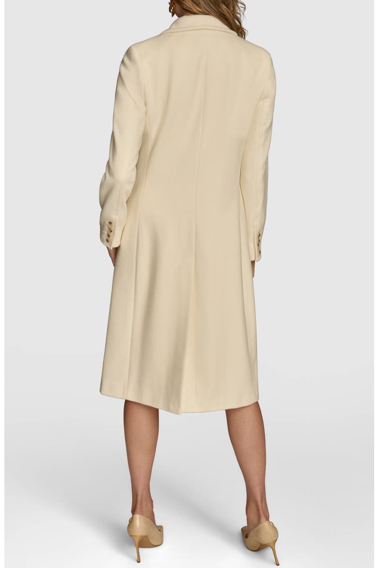 Tailored Double Breasted Wool Blend Coat, Alternate, color, IVORY