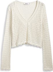 Desigual Open Stitch V-Neck Sweater
