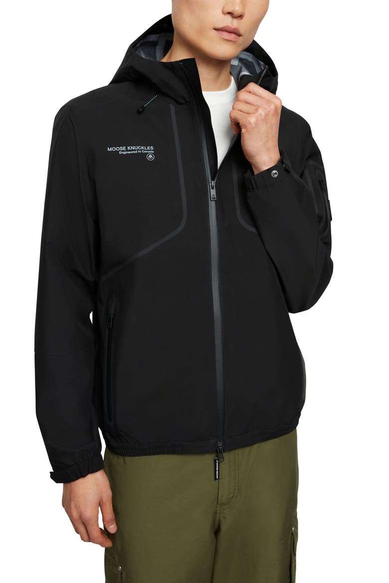 Monnoir Recycled Polyester Shell Jacket, Main, color, BLACK