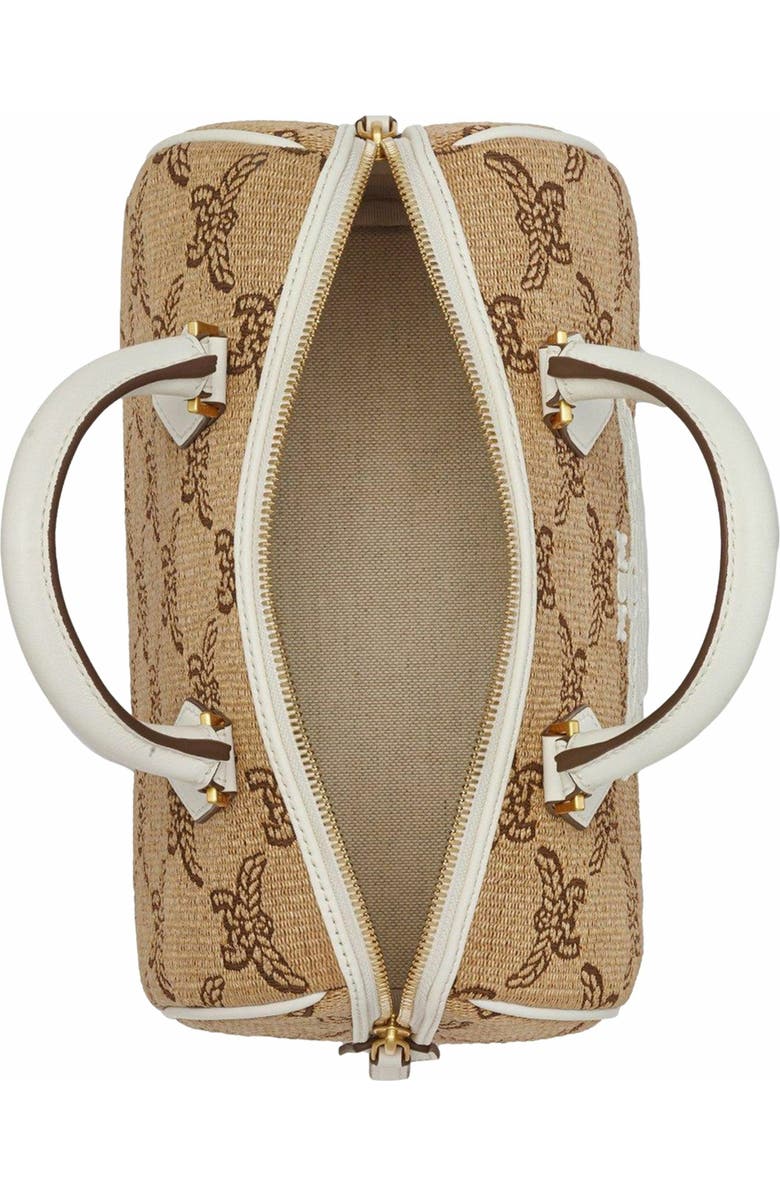 MCM Ella Boston Bag in Lauretos Raffia Jacquard, Alternate, color,