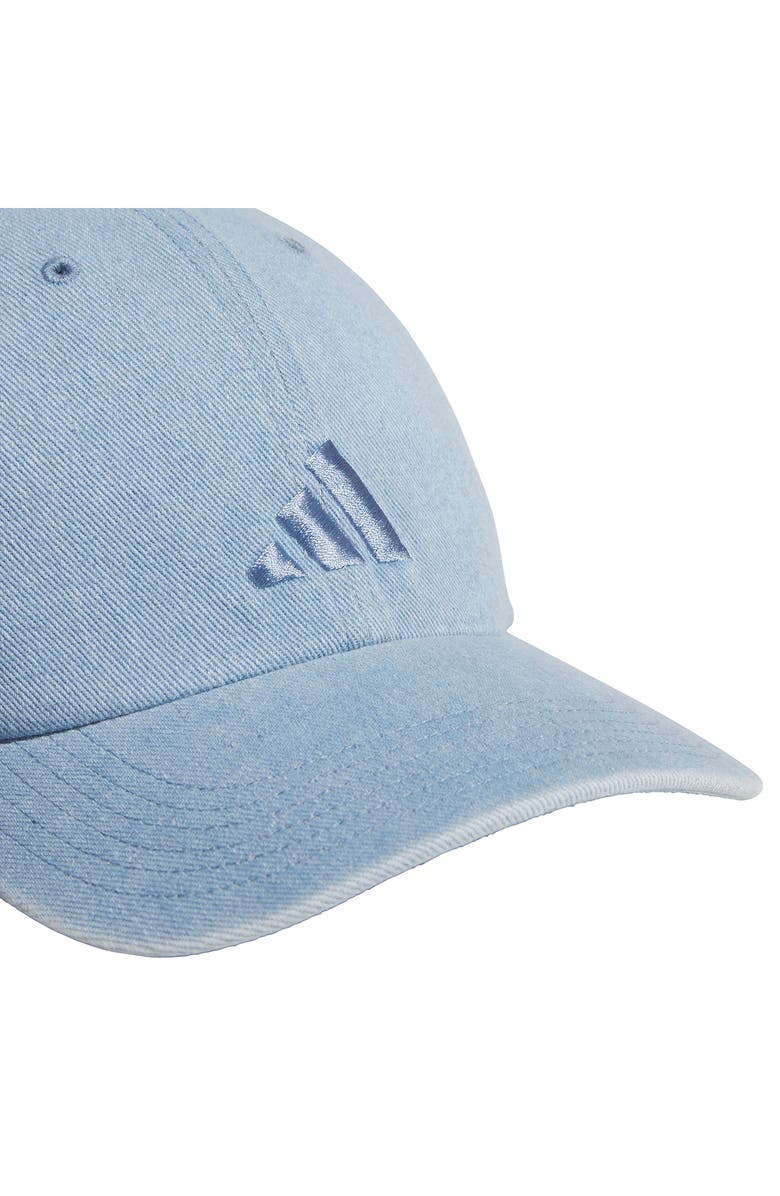 adidas Embroidered Denim Baseball Cap, Alternate, color, Light Blue Denim