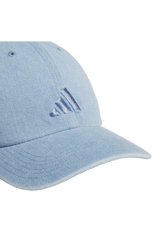 Adidas Originals Adidas Embroidered Denim Baseball Cap In Blue