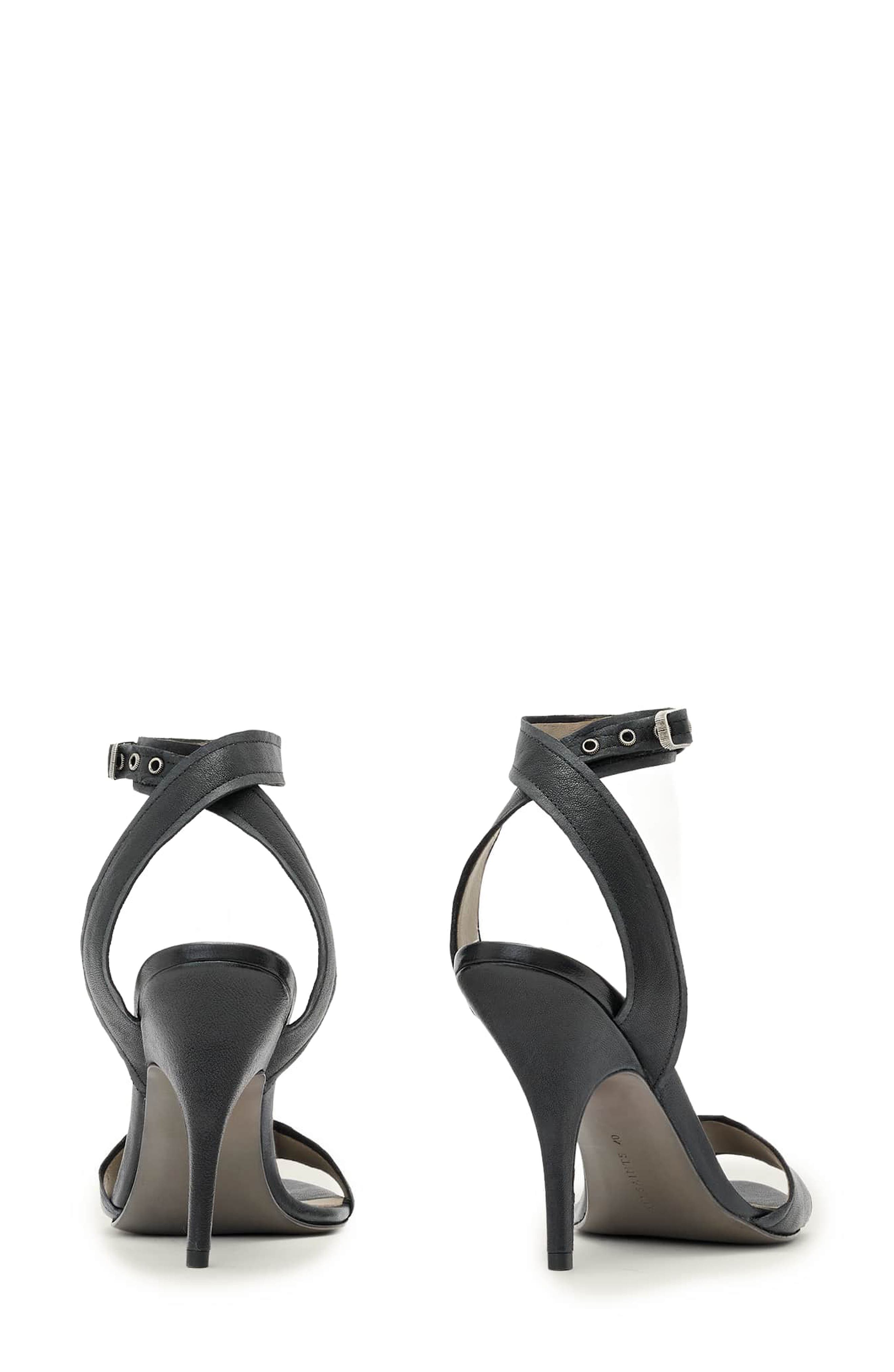 Vera Leather Ankle Strap Sandal, Alternate, color, BLACK