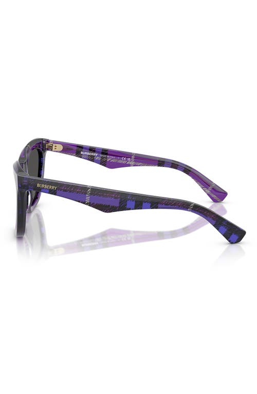 Burberry Cat Eye Sunglasses 0 Be4435 411387 In Violet Check