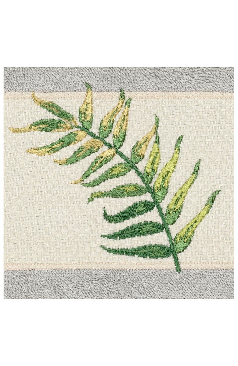 Linum Home Textiles Zoe 3-Piece Embellished Towel - Light Grey, Alternate, color, Light Grey