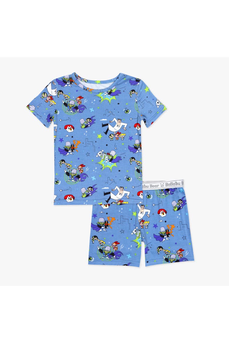 Powerpuff Girls Mojo Jojo Showdown Kids 2-Piece Short Sleeve & Shorts Pajama Set, Main, color, Powerpuff Mojo Jojo Showdown