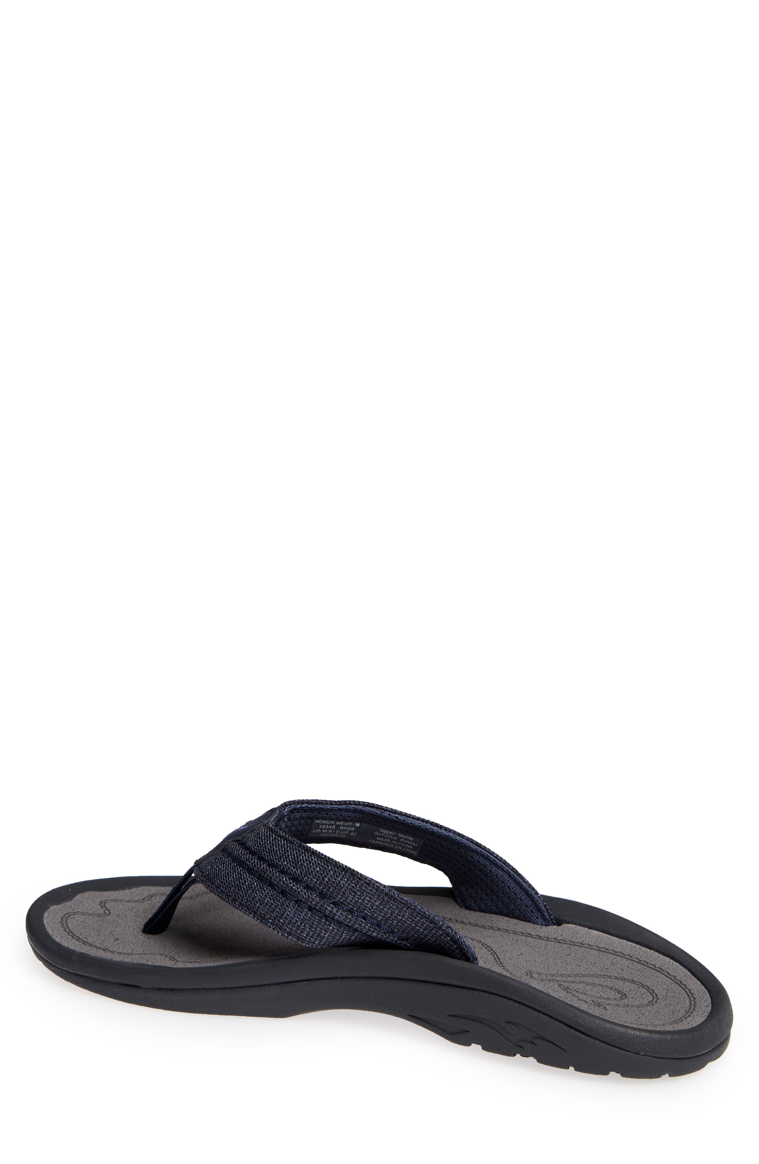 Hokua Mesh Flip Flop, Alternate, color, NIGHT/ CHARCOAL TEXTILE