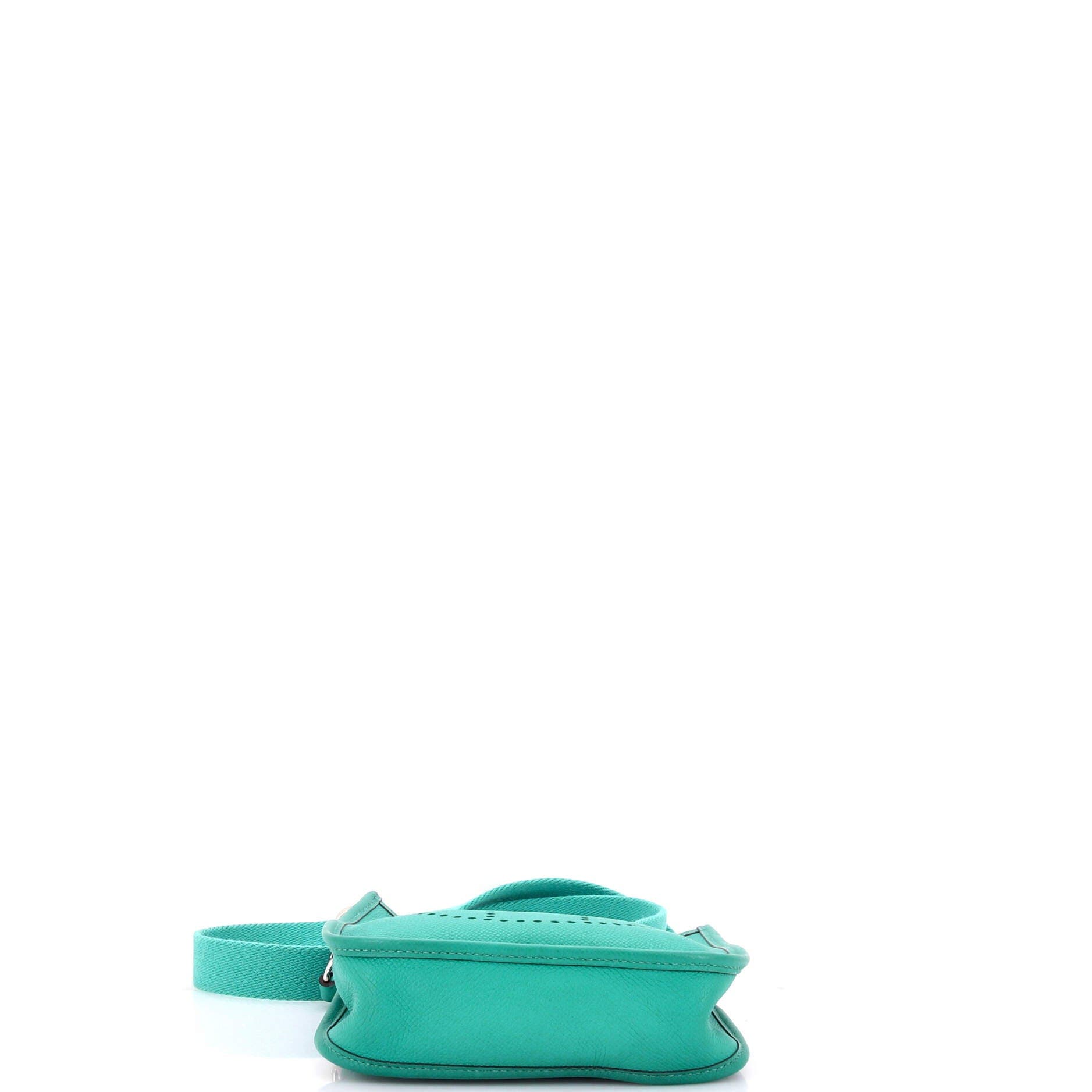 Pre-Owned Hermes Evelyne Bag Gen III Epsom TPM, Alternate, color, Bleu Paon