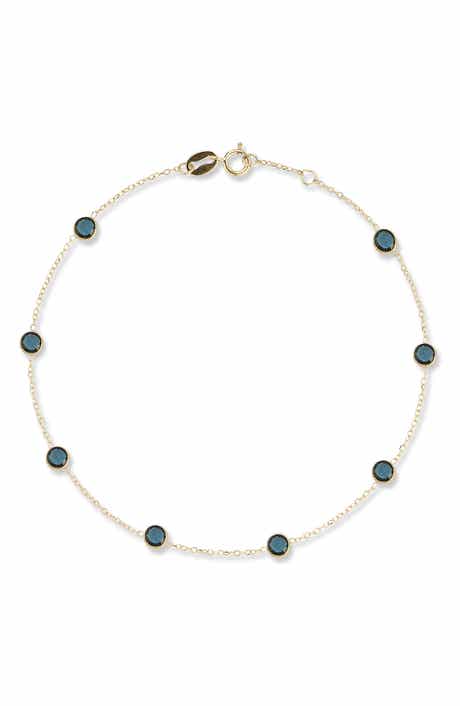 Ember Fine Jewelry 14K Gold Station Anklet