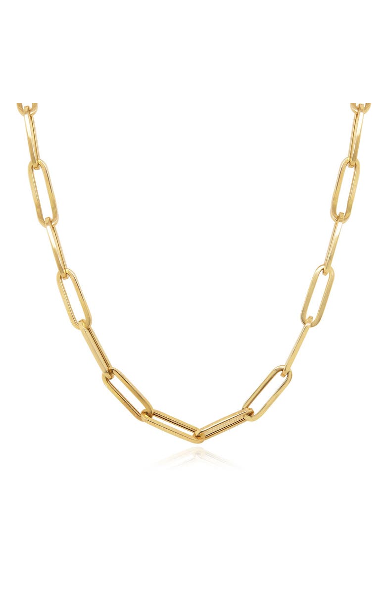 The Lovery Fine Jewelry Extra Large Paperclip Link Chain Necklace, Main, color, Yellow Gold