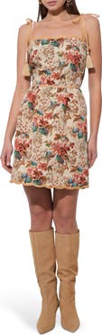 Adelyn Rae Cindy Floral Tapestry Minidress