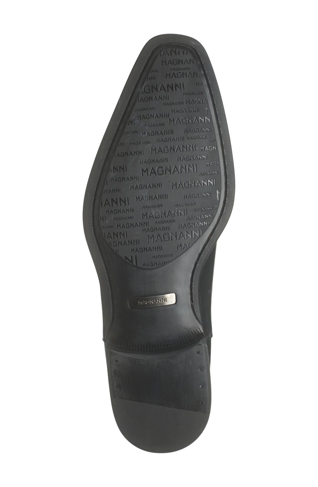 Magnanni Burlo Leather Chelsea Boot, Alternate, color, Black Leather