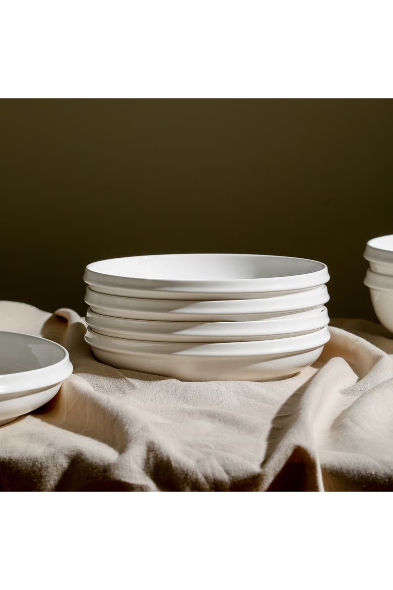 Verso Porcelain 4-Piece Salad Plate Set, Alternate, color, White
