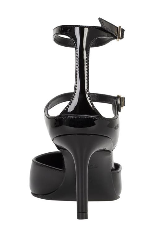 Hugo Boss Boss Gracey Ankle Strap Pointed Toe Pump In Black