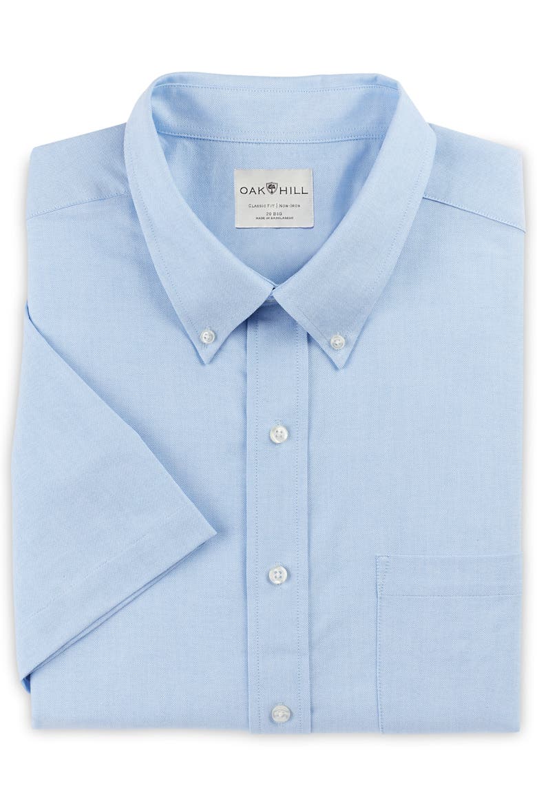 Pinpoint Dress Shirt, Main, color, BLUE