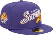 New Era Men's New Era Purple Phoenix Suns Sport Night Script Sided 59FIFTY Fitted Hat