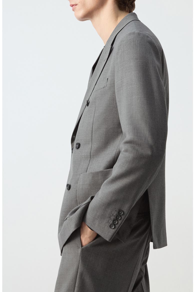 Ricardo Regular Fit Double Breasted Jacket, Alternate, color, GREY