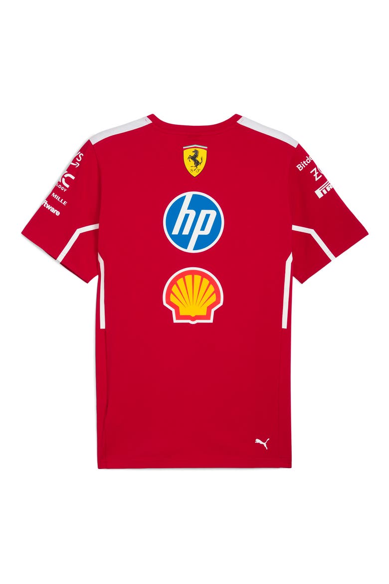 Scuderia Ferrari Team Cotton Graphic T-Shirt, Alternate, color, DARK CHERRY