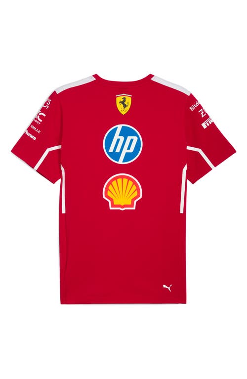 Puma Scuderia Ferrari Team Cotton Graphic T-shirt In Red