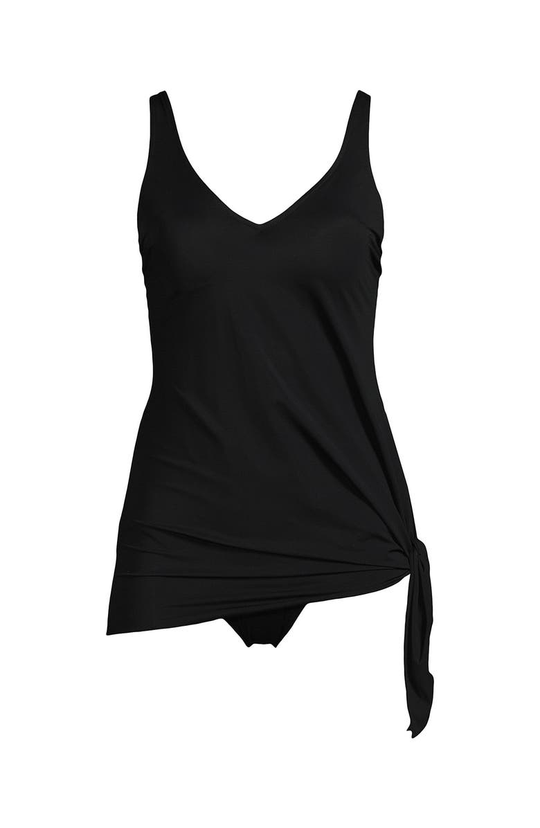 Lands' End D-Cup Slender Suit Fauxkini One Piece Swimsuit, Alternate, color, Black