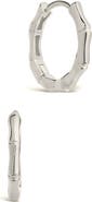 Sterling Forever Bamboo Huggie Earrings