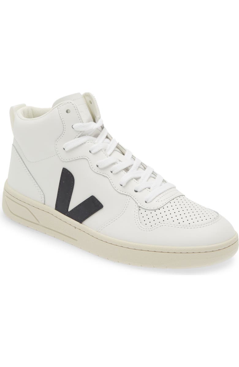 Veja V-15 High Top Sneaker, Main, color, Extra-White Black