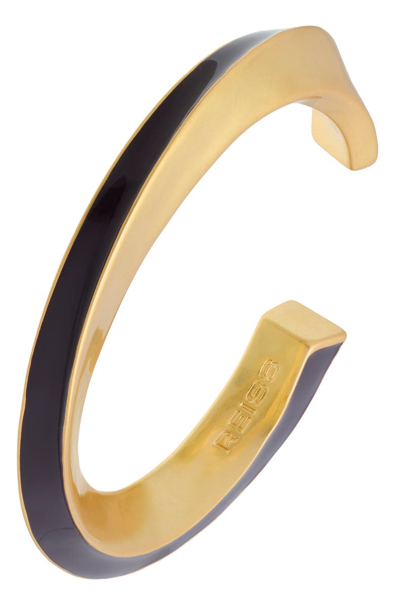 Reiss Thea Twist Enamel Cuff, Alternate, color, Gold Tone / Burgundy