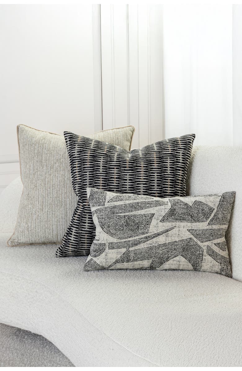 Elaine Smith Sumptuous Fawn Soft Chenille fringed Indoor & Outdoor Woven Accent Pillow, Alternate, color, Fawn