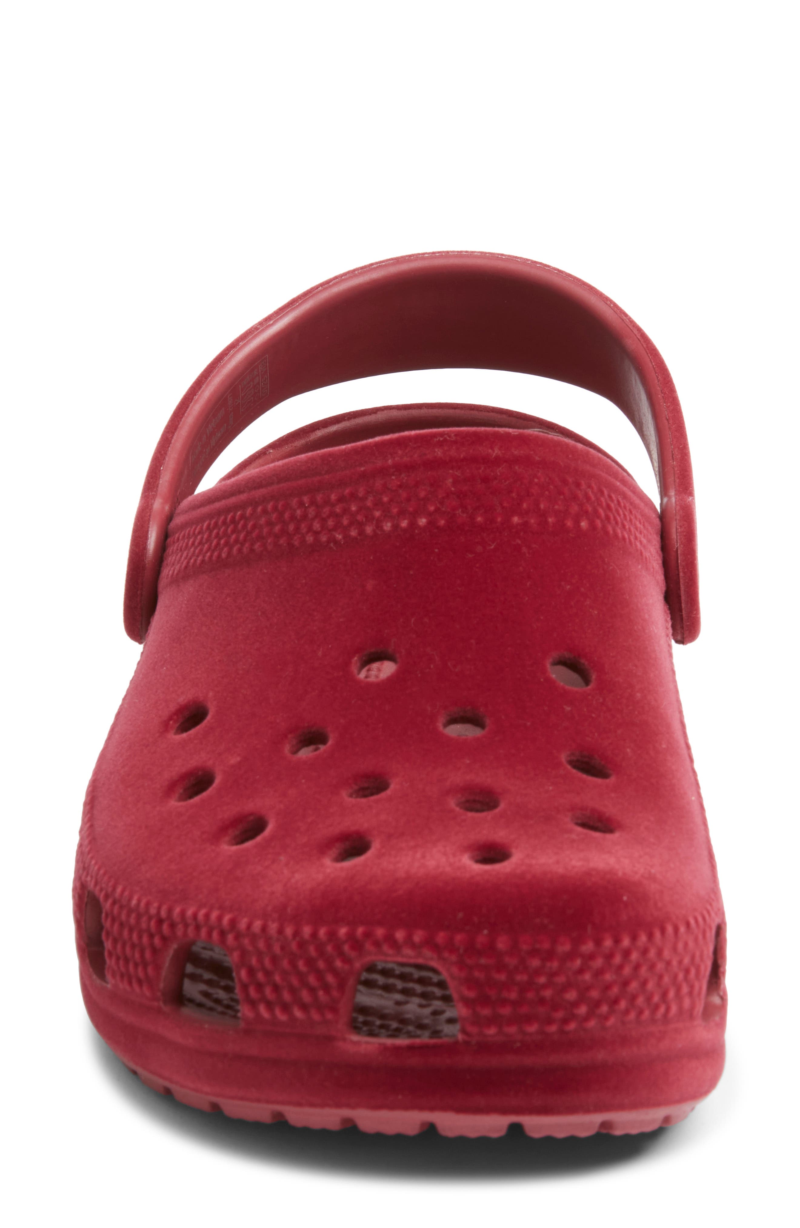 CROCS Kids' Classic Velvet Clog, Alternate, color, Beetroot