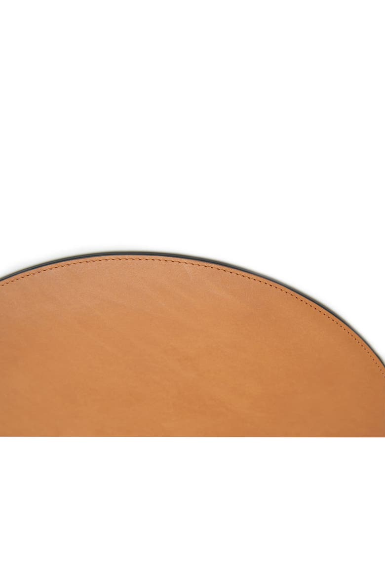 Nelson Leather Circular Placemat, Alternate, color, Tan