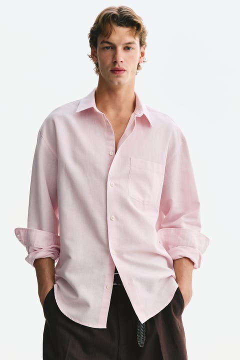Relaxed Fit Linen-blend Shirt