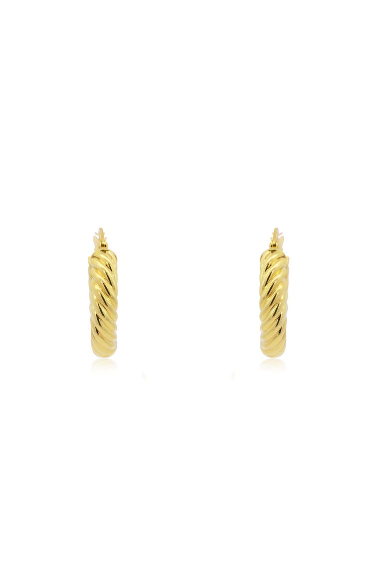 Croissant Hoop Earrings, Alternate, color, Yellow Gold