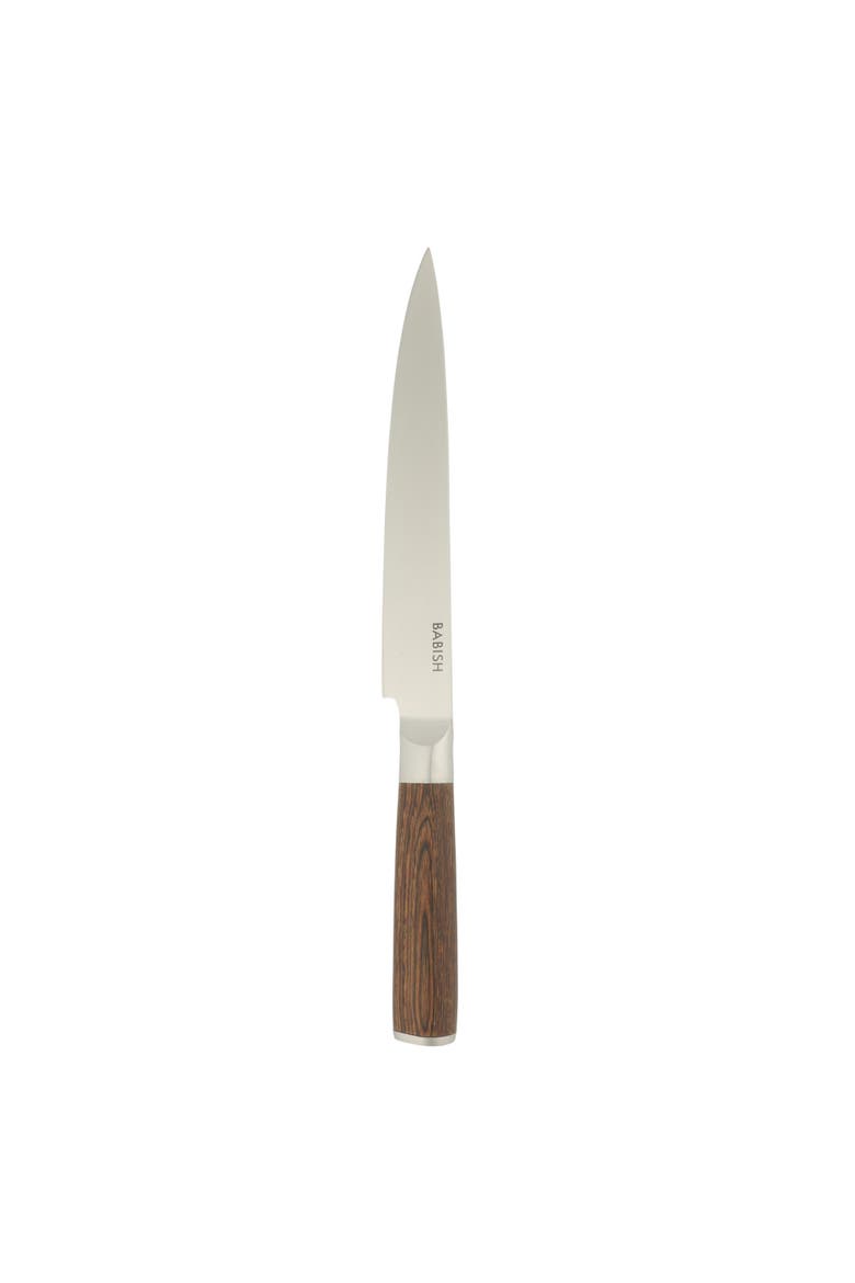 Carving Knife High Carbon 1.4116 German Steel Slicing Knife with Pakka Wood Handle, Main, color, Dark Brown
