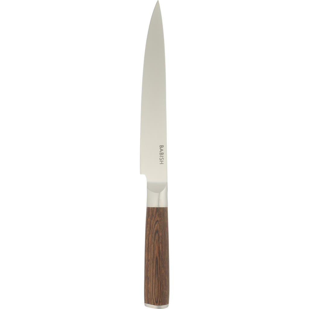 Babish Carving Knife High Carbon 1.4116 German Steel Slicing Knife With Pakka Wood Handle In Brown