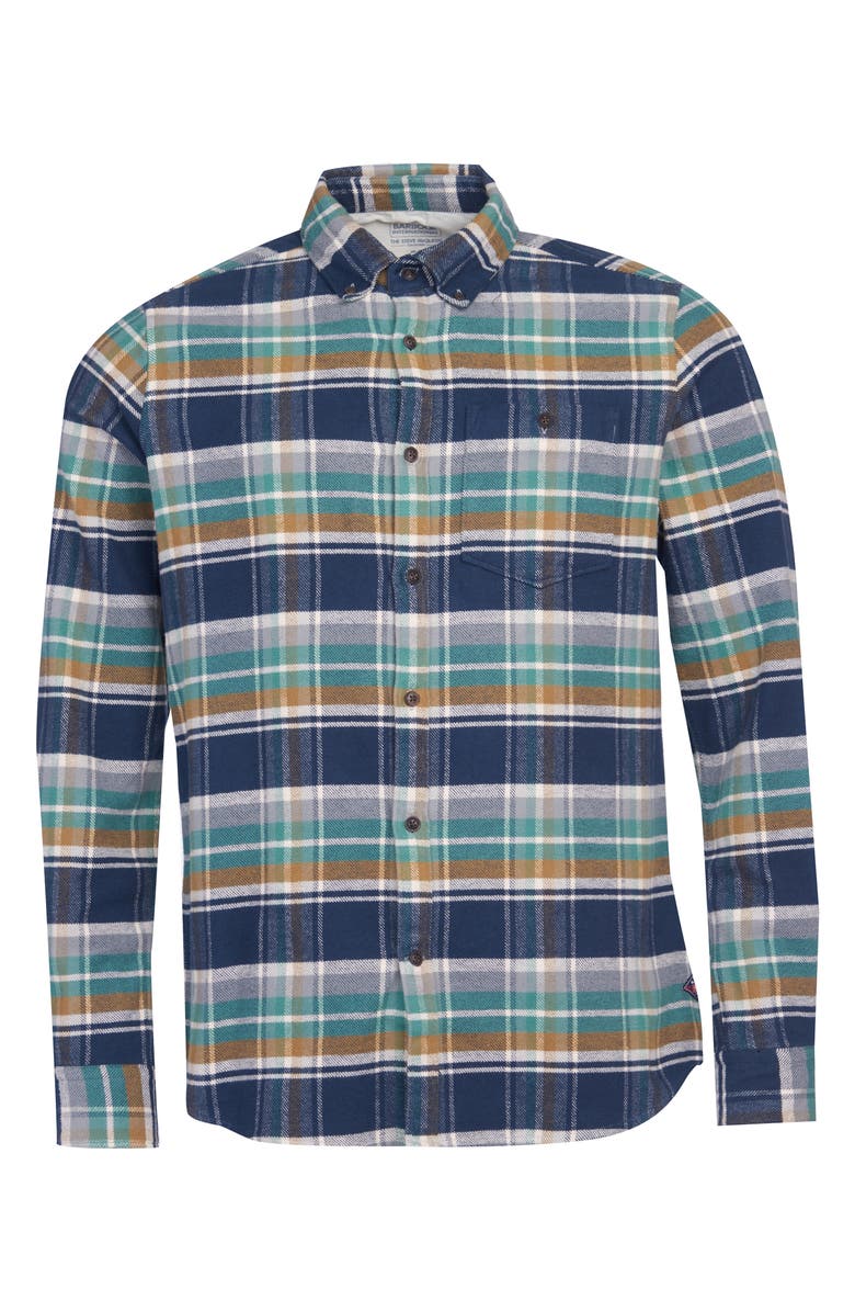 Barbour Rocky Slim Fit Check Flannel Shirt, Alternate, color, 