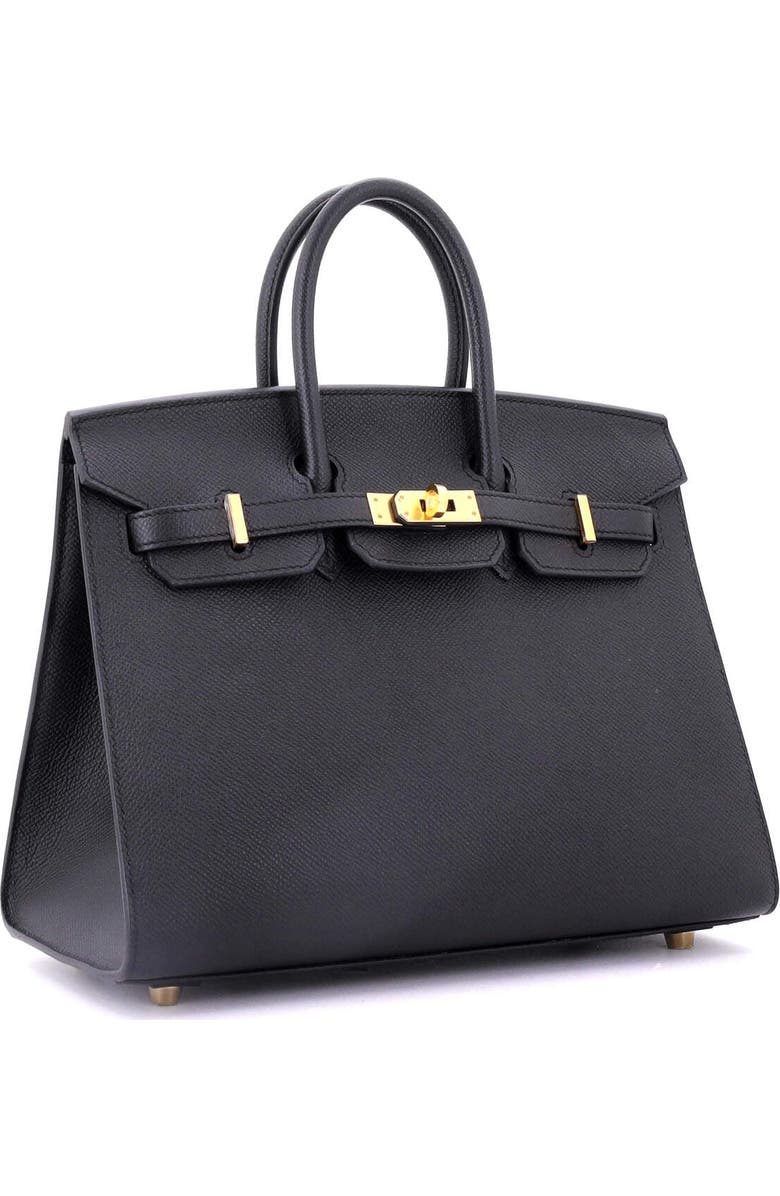 Pre-Owned Hermes Birkin Sellier Bag Black Epsom with Gold Hardware 25, Alternate, color,