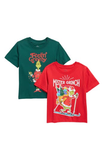 Assorted Kids' Grinch 2-pack Graphic T-shirts In Multi