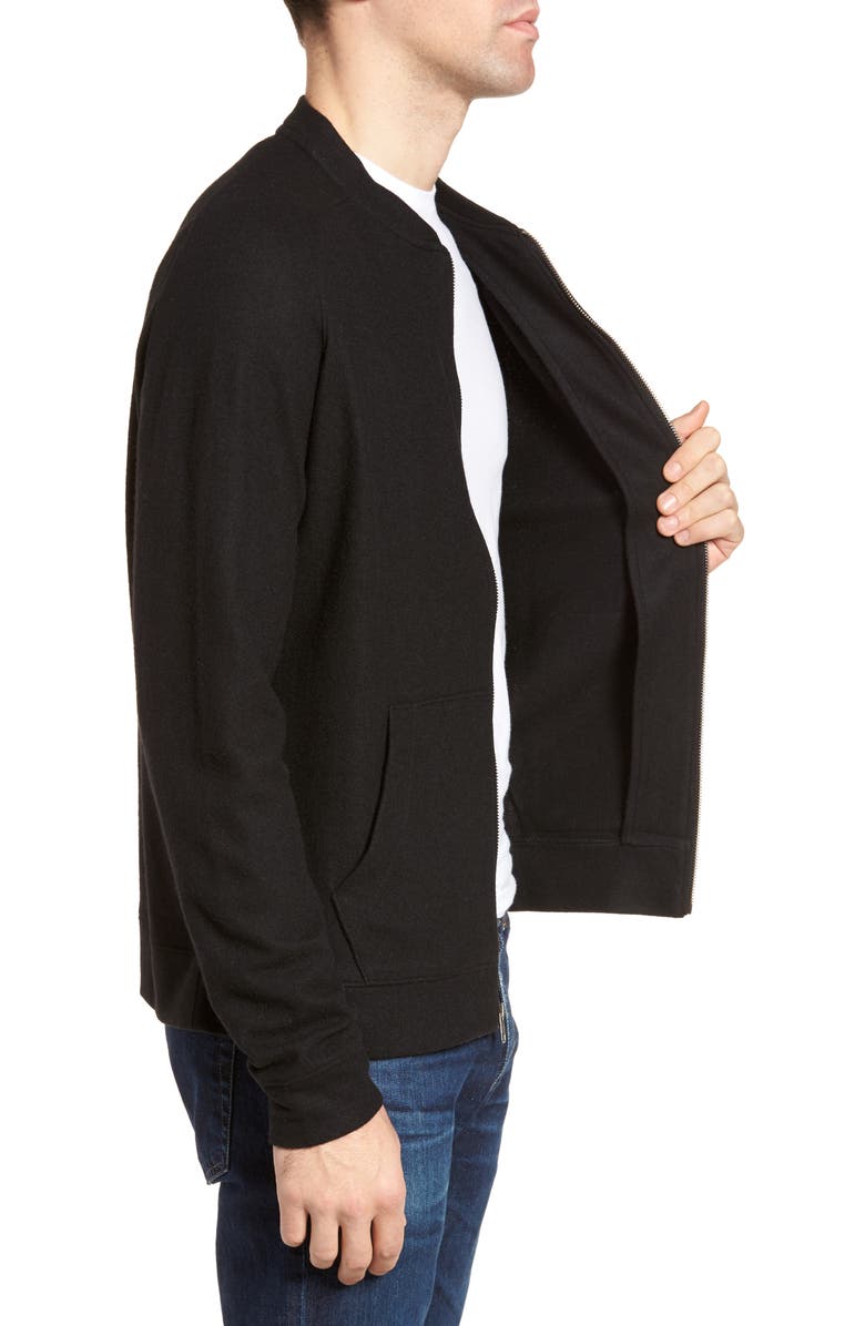 NORDSTROM MEN'S SHOP Wool Blend Fleece Bomber Jacket, Alternate, color, 