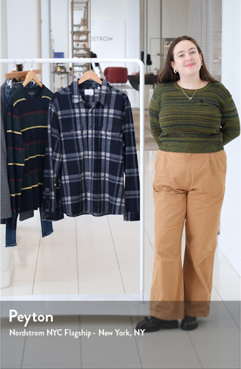 Generation Plaid Stretch Flannel Button-Up Overshirt, sales video thumbnail