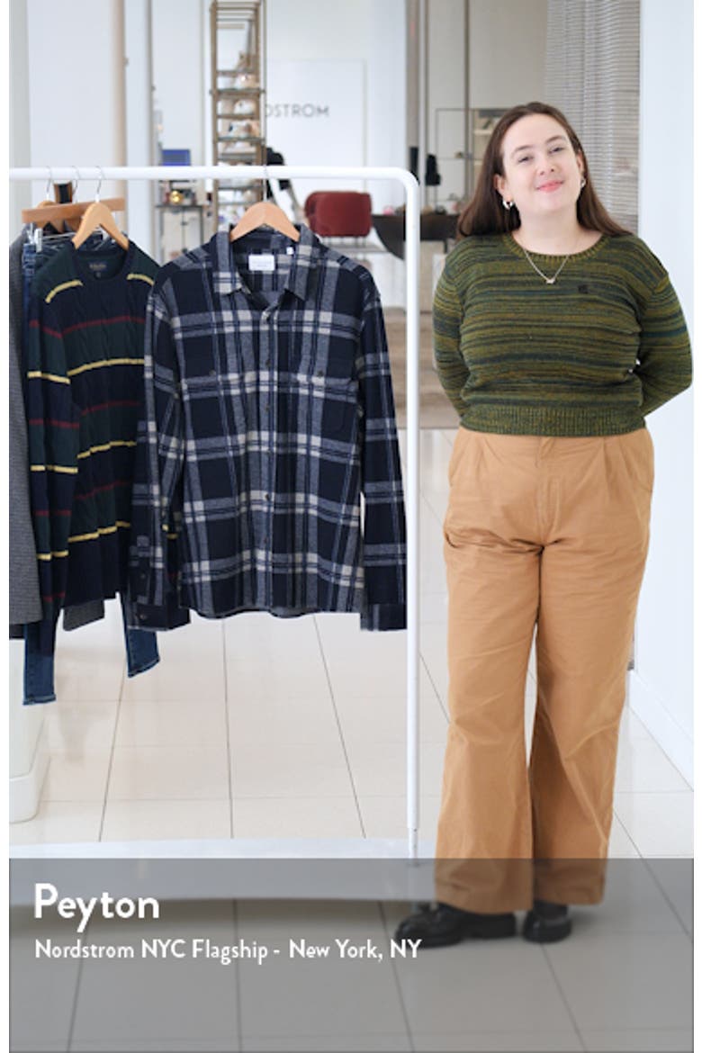 Generation Plaid Stretch Flannel Button-Up Overshirt video