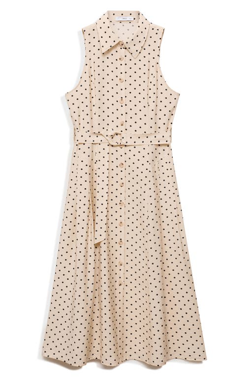 Mango Polka Dot Shirtdress In White