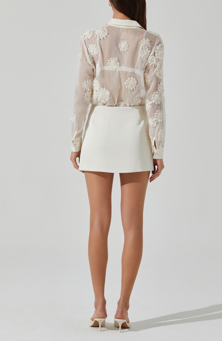 ASTR the Label Ioannis Floral Appliqué Button-Up Shirt, Alternate, color,