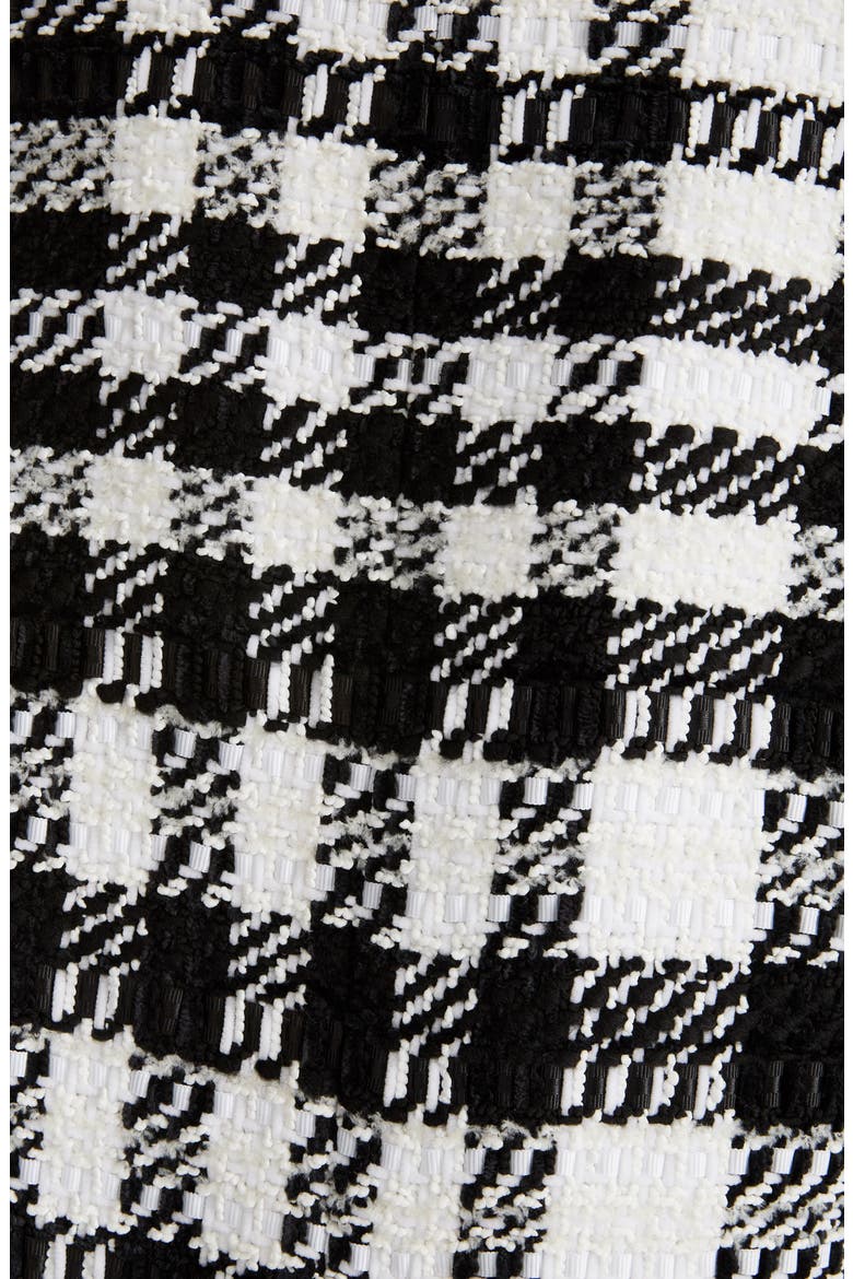 Fray Chenille Coat, Alternate, color, BLACK/ WHITE