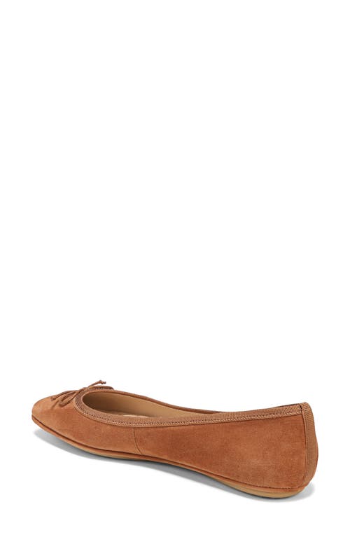 Veronica Beard Beatrix Suede Bow Ballerina Flats In Hazelwood